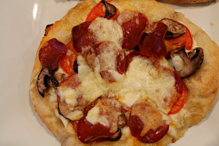 turkey pepporoni + cheese pizza