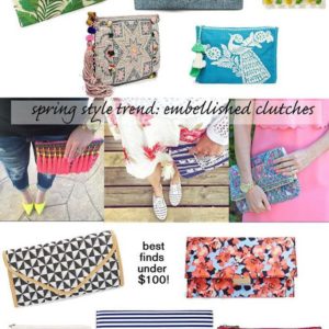 style alert! add a fun, playful printed clutch to your