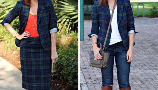 two ways to wear: the plaid blazer