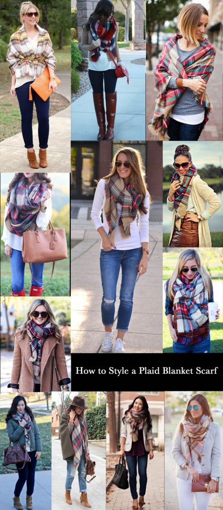 How to Style a Plaid Blanket Scarf