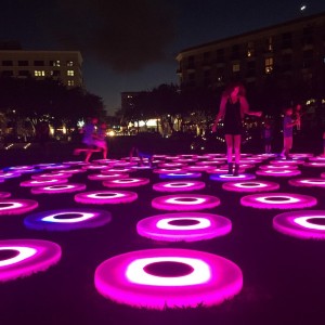 Interactive, color-changing art on the @westpalmbch waterfront! It's 