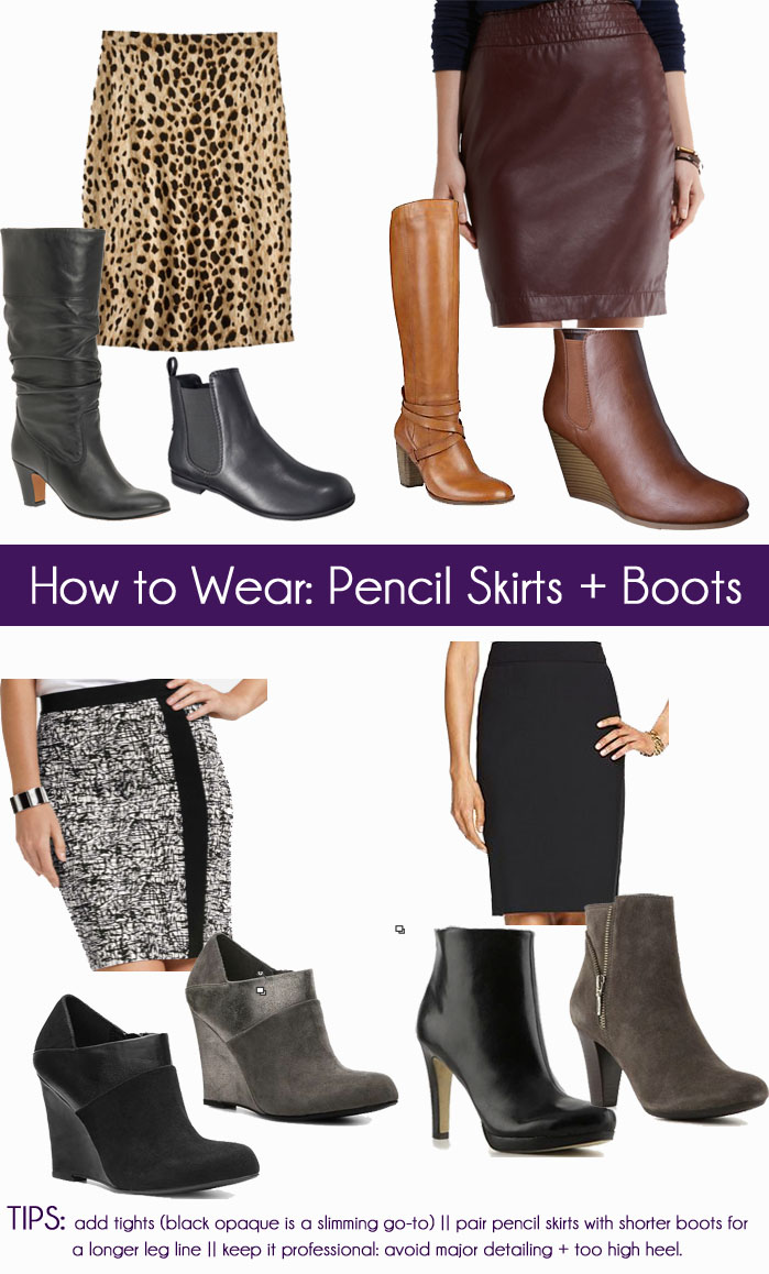 How to Wear Skirts with Boots 