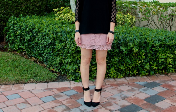 Black shirt, Lace skirt || The Average Girl's Guide
