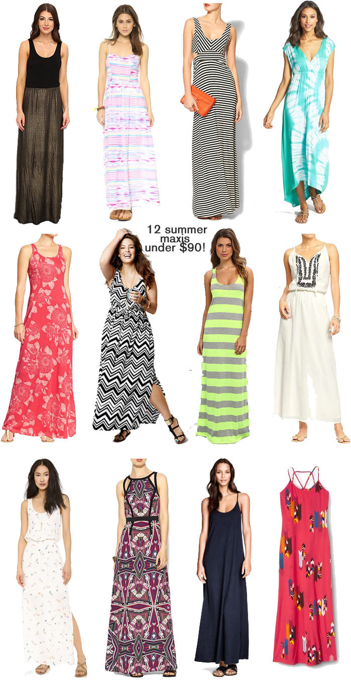 12 maxis for summer… under $90 each! // the average girl's guide