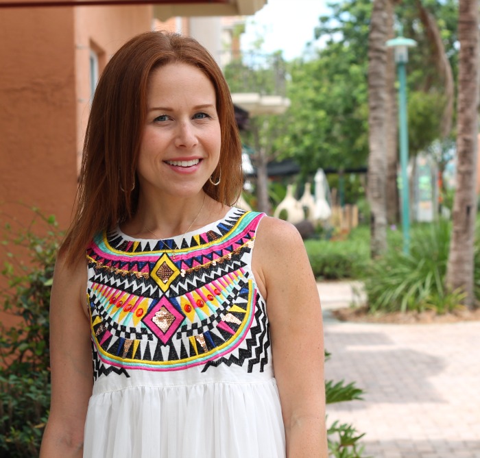 embroidered white dress // the average girl's guide