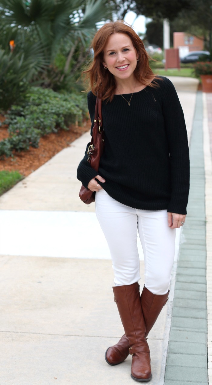 3 ways to wear white denim in winter // the average girl's guide