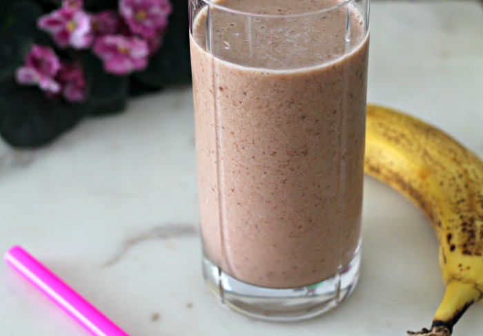 Chocolate, Almond Butter, Banana Protein Smoothie